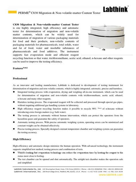 Migration & Non-volatile-matter Content Tester trade|types of migrations.